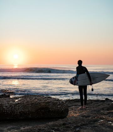 Surfer at Ribeira d'Ilhas,