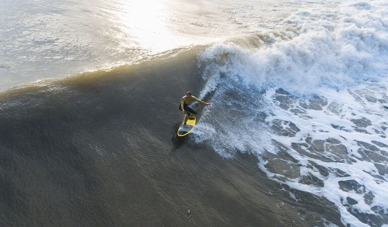 A surfer on a wave