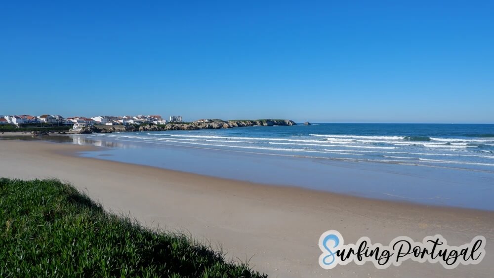 Spot of Lagide, in Baleal (Portugal) with no surfers in the water