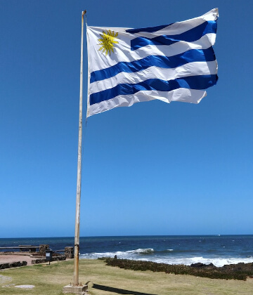 Uruguayan flag at Punta del Este