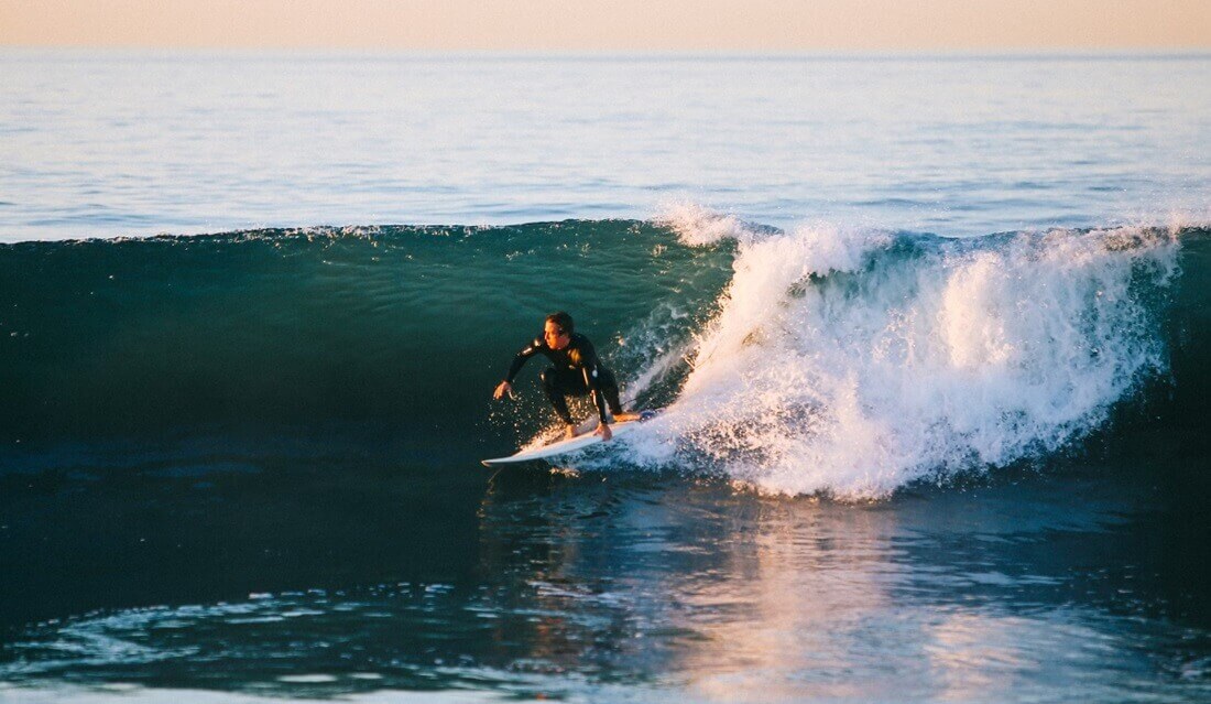 man surfing in the sea