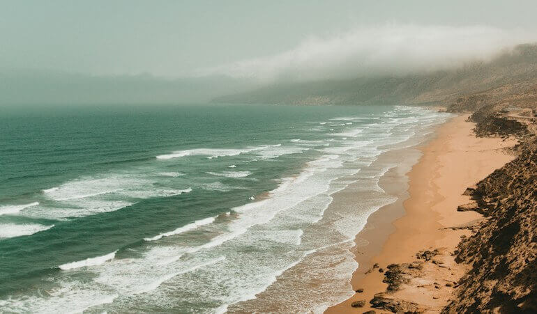 Surf beach in Morocco 