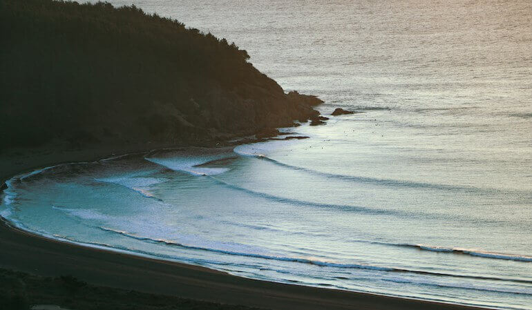 An empty surf break