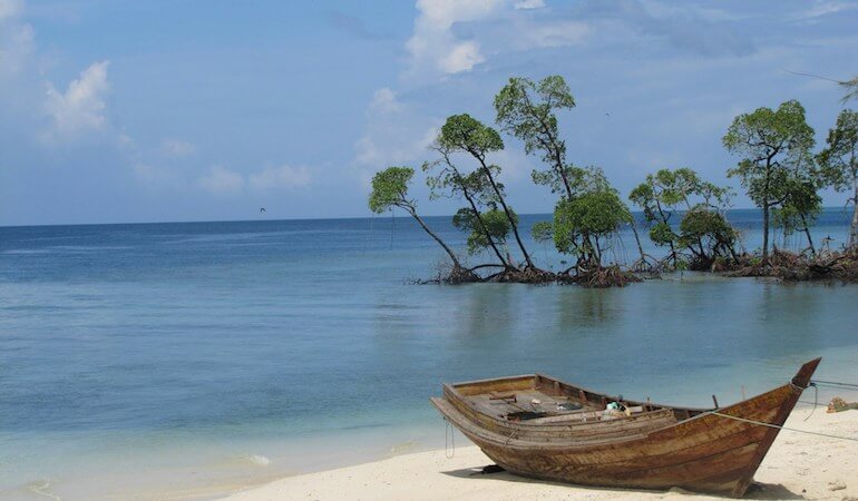 Fishing boat on the beach 