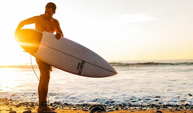 Surfer at El Zonte 