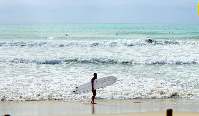 Surfer on the beach 