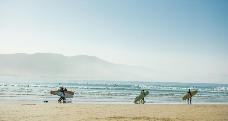 Surflesson in Marocco