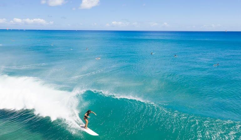 Surfer on a wave 