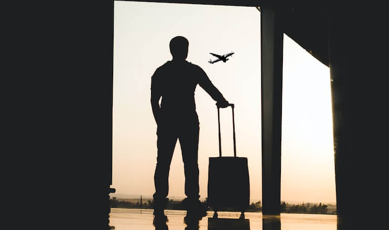 Guy at an airport 