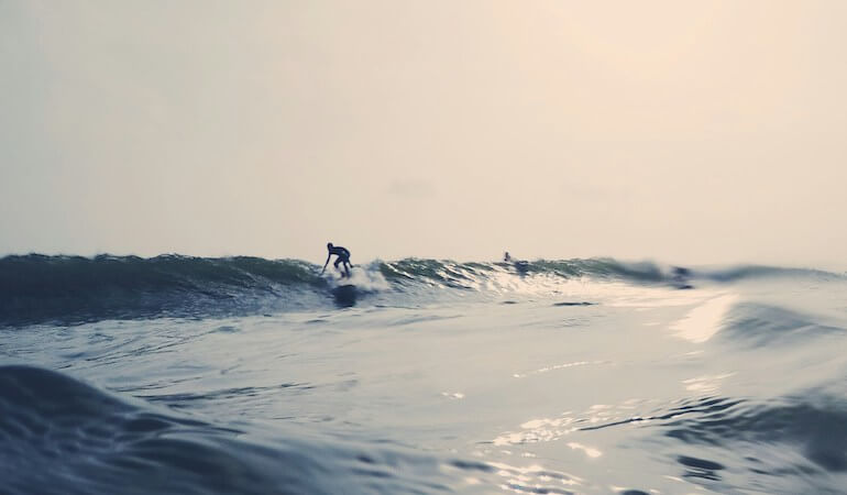 Surfer on a wave