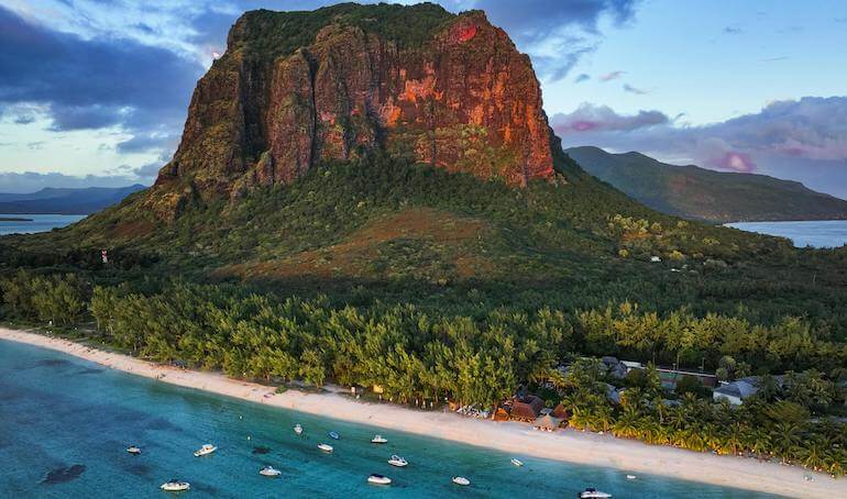 The volcano top at Mauritius 