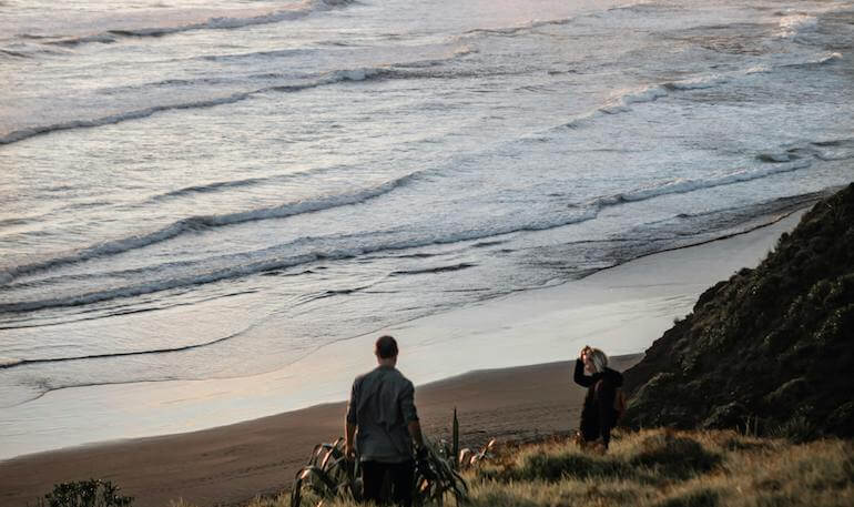 Beach in New Zealand 